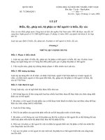 Luật hiến, lấy, ghép mô, bộ phận cơ thể và người hiến, lấy xác