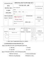 Đề Thi Học Kỳ Vật Lý 7 ppt