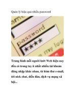 Quản lý hiệu quả nhiều password pdf