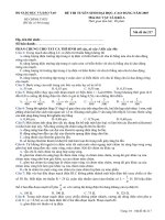 ĐỀ THI MÔN LÝ - MÃ ĐỀ 217 - KỲ THI ĐẠI HỌC KHỐI A NĂM 2007 docx