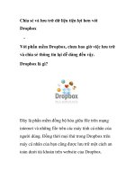 Chia sẻ và lưu trữ dữ liệu tiện lợi hơn với Dropbox pptx