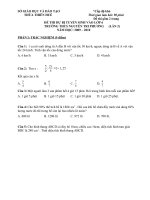 SỞ GD&ĐT TT HUẾ (2) ĐỀ DỰ BỊ