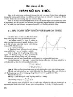 Các bài toán hàm bậc 3, bậc 4