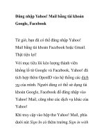 Đăng nhập Yahoo! Mail bằng tài khoản Google, Facebook docx