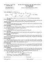 2  ĐỀ THI TUYỂN SINH TRUNG HỌC PHỔ THÔNG CHUYÊN NĂM HỌC 2008-2009 Môn thi: HÓA HỌC