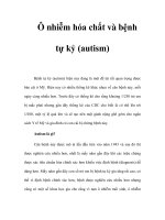 Ô nhiễm hóa chất và bệnh tự kỷ (autism) potx