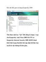 Kéo dài thời gian sử dụng Kaspersky 2009 pot