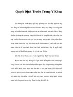 Quyết Định Trước Trong Y Khoa potx