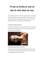 10 mặt nạ dưỡng da mặt tại nhà tốt nhất dành cho bạn docx