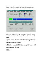 Phân vùng ổ cứng mới, để phục hồi nhanh nhất pot