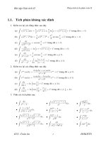 Bài tập Giải tích: Phép tính tích phân pot