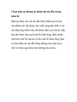 5 loại mặt nạ dưỡng da dành cho da dầu trong mùa hè pptx