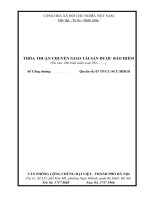 Thỏa thuận chuyển giao tài sản được bảo hiểm ppsx