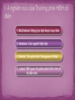 Báo cáo: Các nghiên cứu của trường phái hiện đại hóa cổ điển doc