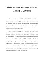 Điều trị Tỉểu đường loại 2 sau các nghiên cứu ACCORD và ADVANCE ppsx