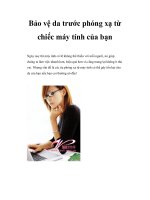 Bảo vệ da trước phóng xạ từ chiếc máy tính của bạn ppt