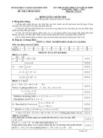 Đáp án đề thi  tuyển sinh môn toán THPT tỉnh Hưng Yên năm học 2010 - 2011