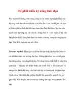 Để phát triển kỹ năng lãnh đạo ppsx