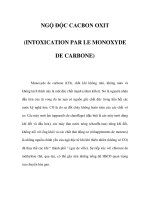 NGỘ ĐỘC CACBON OXIT (INTOXICATION PAR LE MONOXYDE DE CARBONE) ppt