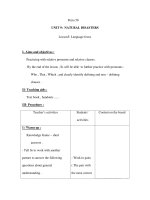 Perio 58 - UNIT 9: NATURAL DISASTERS - Lesson5 doc