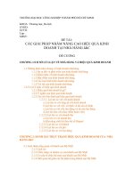 Đề tài: các giải pháp kinh doanh tại nhà hàng J & C ppt