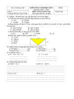 KT cuối kì 2 - Toán lớp 5