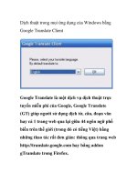 Dịch thuật trong mọi ứng dụng của Windows bằng Google Translate Client pdf