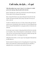 Cuối tuần, du lịch… về quê doc