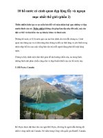 10 hồ nước có cảnh quan đẹp lộng lẫy và ngoạn mục nhất thế giới (phần 2) pptx