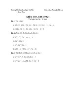 kiểm tra chương I toán 8
