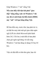 Giúp Windows 7 “nói” tiếng Việt pps