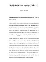 Nghệ thuật khởi nghiệp (Phần 22) doc