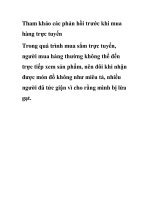 Tham khảo các phản hồi trước khi mua hàng trực tuyến pptx