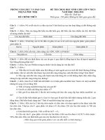 ĐỀ THI CHỌN HỌC SINH GIỎI LỚP 9 THCS NĂM HỌC 2010-2011 môn Sinh học pot