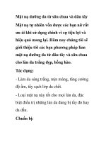 Mặt nạ dưỡng da từ sữa chua và dâu tây pptx