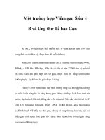 Một trường hợp Viêm gan Siêu vi B và Ung thư Tế bào Gan pot