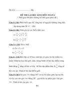 ĐỀ THI LẠI TOÁN 6-2010