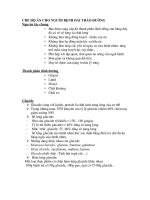 chế độ ăn cho người bệnh đái tháo đường