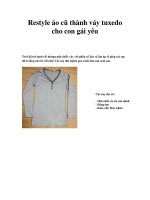 Restyle áo cũ thành váy tuxedo cho con gái yêu potx