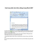 Cách tạo phần tóm tắt tự động trong Word 2007 pdf