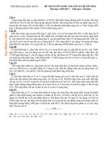 Đề TS lớp 10 chuyên Hóa ĐH KHTN 10-11