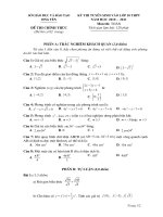 Đề thi  tuyển sinh môn toán THPT tỉnh Hưng Yên năm học 2010 - 2011
