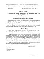 QUYẾT ĐỊNH THÀNH LẬP HĐ XÉT LUÂN CHUYỂN GIÁO VIÊN