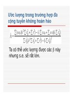 Kinh tế lượng - Đa cộng tuyến part 2 ppsx