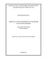 Tóm tắt luận án tiến sĩ nông nghiệp nghiên cứu cân bằng dinh dưỡng kali cho mía đồi vùng lam sơn thanh hóa