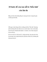 10 bước để xóa tan nỗi lo ''''biểu tình'''' của làn da doc