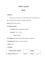 UNIT 3 (cont’d) Speak doc