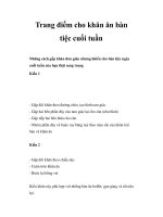 Trang điểm cho khăn ăn bàn tiệc cuối tuần pdf