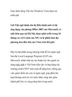 Giao diện tiếng Việt cho Windows Vista được tải miễn phí ppsx