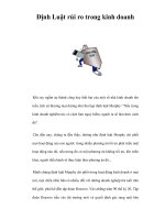 Định Luật rủi ro trong kinh doanh pot